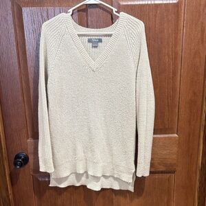 Natural Reflections Cream V-Neck Sweater